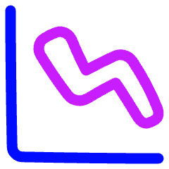 Graph Decrease Icon from Plump Neon Set