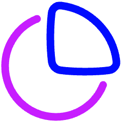 Pie Chart Icon from Plump Neon Set