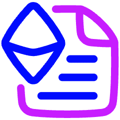 Document Smart Contract Icon from Plump Neon Set