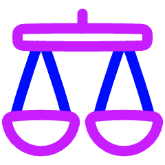 Justice Scale 1 Icon from Plump Neon Set