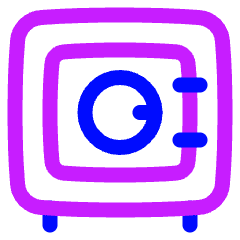 Safe Vault Icon from Plump Neon Set