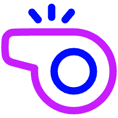 Whistle Icon from Plump Neon Set