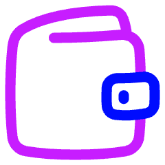 Wallet Icon from Plump Neon Set