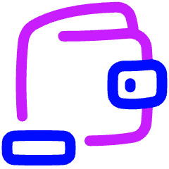 Wallet Remove Subtract Icon from Plump Neon Set