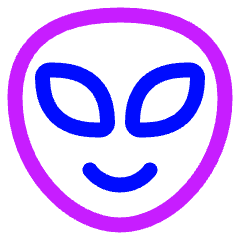 Alien Icon from Plump Neon Set