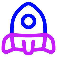 Rocket Icon from Plump Neon Set
