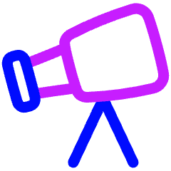 Telescope Icon from Plump Neon Set