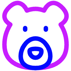 Bear Icon from Plump Neon Set