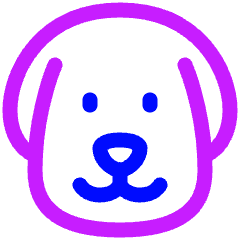 Dog 1 Icon from Plump Neon Set