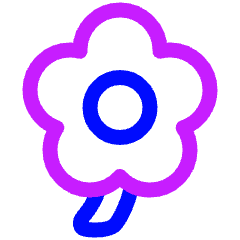 Flower Icon from Plump Neon Set