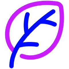 Leaf Icon from Plump Neon Set