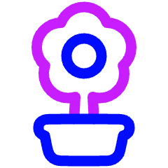 Potted Flower Icon from Plump Neon Set