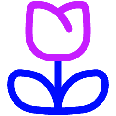 Potted Flower Tulip Icon from Plump Neon Set