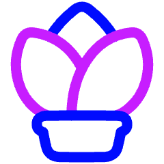 Potted Plant Icon from Plump Neon Set