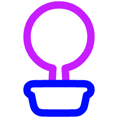 Potted Tree 1 Icon from Plump Neon Set