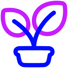 Potted Tree 2 Icon from Plump Neon Set