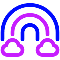 Rainbow Icon from Plump Neon Set