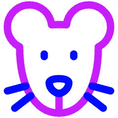 Rat Icon from Plump Neon Set