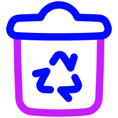 Recycle Bin Icon from Plump Neon Set