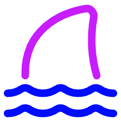Shark Icon from Plump Neon Set