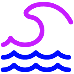 Tidal Wave Icon from Plump Neon Set