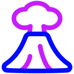 Volcano Icon from Plump Neon Set
