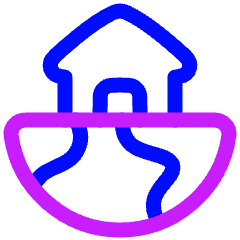 World Home Icon from Plump Neon Set