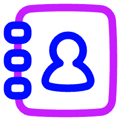 Contact Phonebook Icon from Plump Neon Set
