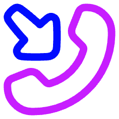 Incoming Call Icon from Plump Neon Set