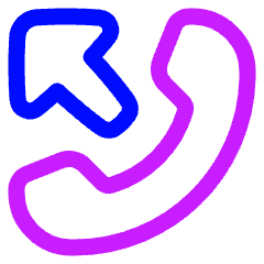 Outgoing Call Icon from Plump Neon Set