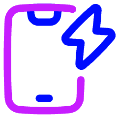 Phone Charging Icon from Plump Neon Set