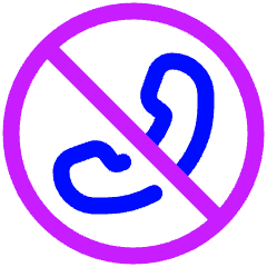 Phone Circle Off Icon from Plump Neon Set