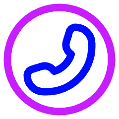 Phone Circle Icon from Plump Neon Set