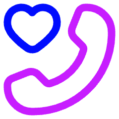 Phone Favorite Heart Icon from Plump Neon Set