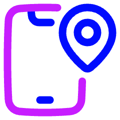 Phone Location Icon from Plump Neon Set