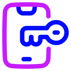 Phone Lock Icon from Plump Neon Set