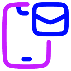 Phone Mail Icon from Plump Neon Set