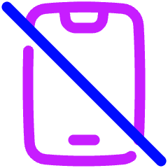 Phone Off Icon from Plump Neon Set