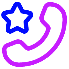 Phone Star Icon from Plump Neon Set