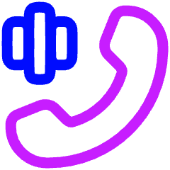 Voice Mail Phone Icon from Plump Neon Set