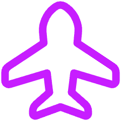 Airplane Enabled Icon from Plump Neon Set