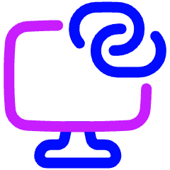Desktop Personal Hotspot Icon from Plump Neon Set