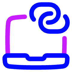 Laptop Personal Hotspot Icon from Plump Neon Set