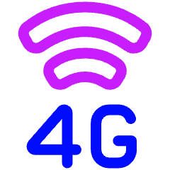 Cellular Network 4g Icon from Plump Neon Set