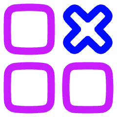 Application Delete Cross Icon from Plump Neon Set