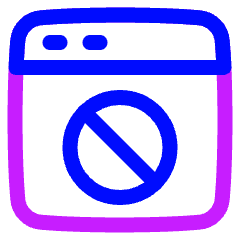 Browser Block Icon from Plump Neon Set