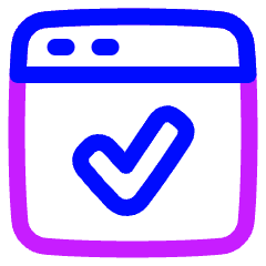 Browser Check Icon from Plump Neon Set
