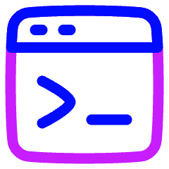 Browser Code 1 Icon from Plump Neon Set