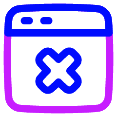 Browser Delete Icon from Plump Neon Set