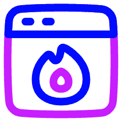 Browser Favorite Fire Icon from Plump Neon Set